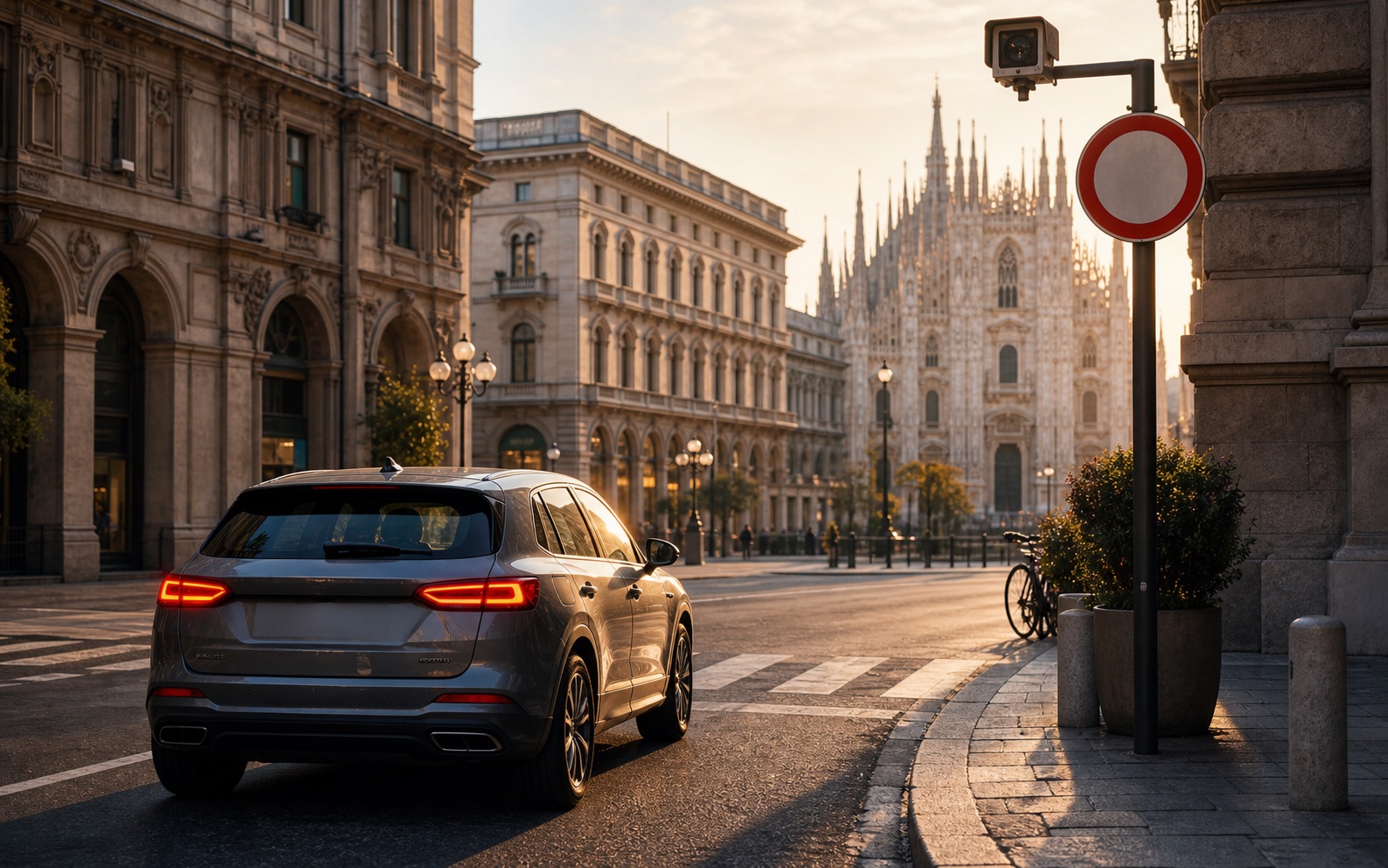 Editorial road image for Milan Area C restricted driving